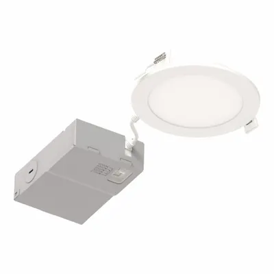 SYLVANIA Round Slim Microdisk: 4 in Dia, 820 lm, 2700K/3000K/3500K/4000K/5000K, 10 W - Universal Trim Modules