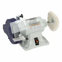 DAYTON Bench Grinder & Buffer: Fixed Speed, 3/4 hp, 8 in Max Wheel Dia, 3,450 RPM, 120/240V AC