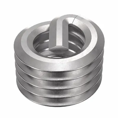 HELI-COIL Helical Insert: Tanged Tang Style, Free-Running, M4-0.70 Thread Size, Plain - Free-Running Tanged Helical Inserts