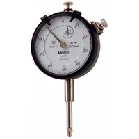 MITUTOYO Dial Indicator: 0.01 mm to 20 mm, Metric, Vertical, 0.02 mm Accuracy, 57 mm Dial Size (MPN 2050AB)
