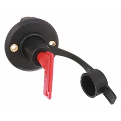 This in-line rotary disconnect switch isolates negative polarity 24V battery systems. Rated for 100 A continuous current with a 500 A surge capacity, it features copper contacts. Commonly used to prevent parasitic drain, enable maintenance, or serve as an emergency cutoff in vehicle and equipment electrical systems.
