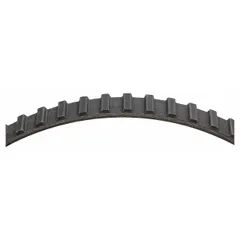 This DAYCO belt combines a timing belt and metric V-belt profile for precise power transmission in engine timing applications. It has an effective length of 838 mm and is reinforced with fiberglass cord. Suitable for automotive drive systems requiring synchronization of camshaft and crankshaft rotation.
