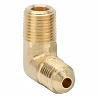 Flared Fitting Elbow: 3/16 in OD x 1/8 in Pipe Fitting Size, Flared/Threaded, Brass (MPN 149F-3-2)