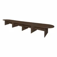 REGENCY Conference Table: Oval, Laminate/Melamine, Neo Walnut, 240 in Overall Lg, 52 in Overall Wd (MPN LCTRT24052NW)