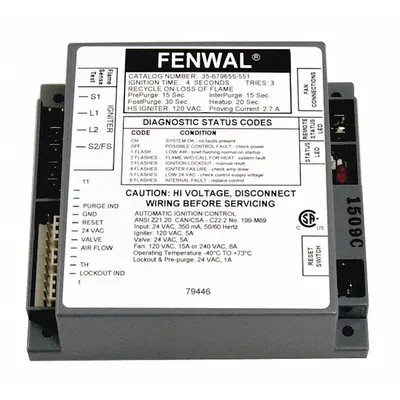 FENWAL IGNITION CONTROLS Control Board: Mfr Part # 35-679655-551 - Replacement HVACR Controls, Switches & Thermostats