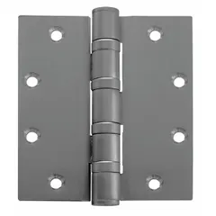 Steel full mortise-mount butt hinge with 2-1/4 in leaf width and ball bearing type. Non-removable pin. Used for mounting doors in commercial and industrial settings where smooth, durable operation is required.