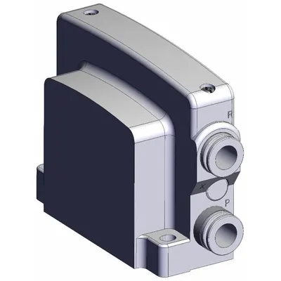SMC Side End Plate: 0.1 MPa to 0.7 MPa, -10°C to 50°C, 2 Ports, VVQC2000-3A-1-C10 - SMC VQC Series Plates