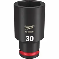 MILWAUKEE Deep Impact Socket: 1/2 in Drive Size, Metric, 30 mm Socket Size, 6-Point, Deep, Friction (MPN 49-66-6291)