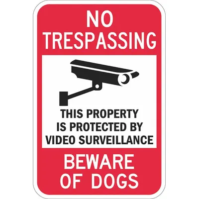 LYLE No Trespassing: This Property Is Protected By Video - No Trespassing: This Property Is Protected By Video Surveillance Beware Of Dogs Signs