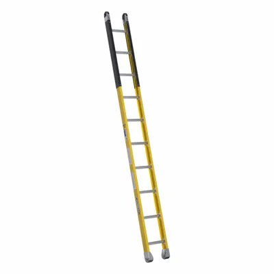 WERNER Manhole Ladder: 10 ft Ladder Size, Fiberglass, 375 lb Load Capacity, 24 lb Wt - Manhole Non-Conductive Fiberglass Ladders