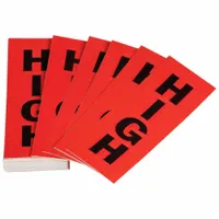 Pipe Marker Label Kit: High, Red, Black, Fits 8 in and Larger Pipe O.D., 50 Pipe Markers, 50 PK (MPN 176245)