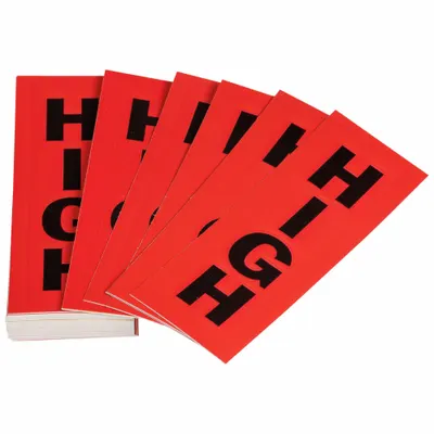 BRADY Pipe Marker Label Kit: High, Red, Black, Fits 8 in and Larger Pipe O.D. - Brady Pipe Marking Labeling Kit Replenishment Labels