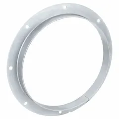 Steel angle flange adapter designed for 12-inch duct diameter. Features a 1-1/2 inch overall length and 12-1/8 inch flange inner diameter. Used to connect ductwork sections at an angle in industrial ventilation, dust collection, or material handling systems.