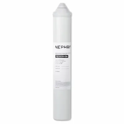 NEPHROS Quick-Connect Water Filter: 1 micron, 2 gpm, 17 in Overall Ht - Quick-Connect Ice Machine & Refrigerator Water Filters