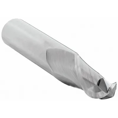 CLEVELAND Ball End Mill: Carbide, 2 Flute, 9/16" Mill Dia, 1-1/4" LOC, 3-1/2" OAL (MPN C60960) - Carbide Ball End Mills for Aluminum