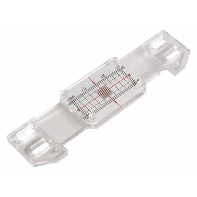 HUMBOLDT HC-2937 Concrete Crack Gauge, Clear, Black/Red Graduations, Millimeters - Crack Monitors