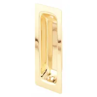 PRIME-LINE Tray Pull: Unthreaded Holes, Brass, Gold, Tray, 3 1/4 in Overall Lg, 1 PR (MPN N 7138)