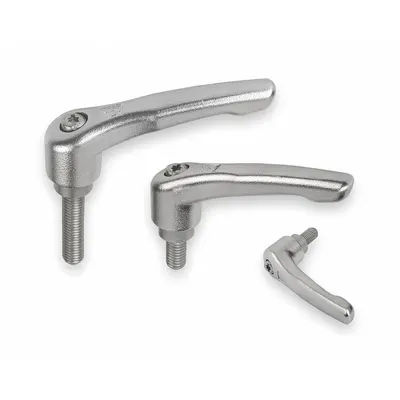 KIPP Corrosion-Resistant Teardrop-Style Adjustable Handle with - Corrosion-Resistant Teardrop-Style Adjustable Handles with Threaded Stud