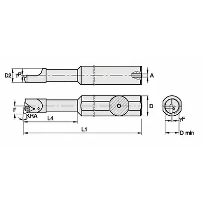 WIDIA Indexable Boring Bar: QSBI375750155R (MPN 2825801) - Indexable Boring Bars
