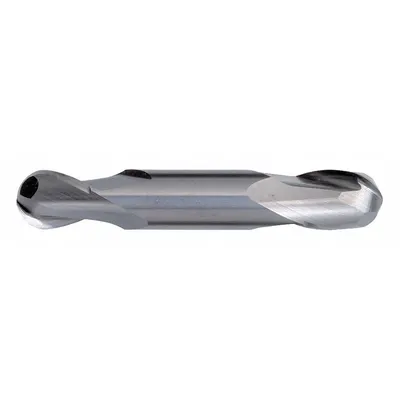 CLEVELAND Ball End Mill: Carbide, Double End, 2 Flute, 1/8" Mill Dia, 3/8" LOC, 3" OAL (MPN C60207) - Double-End Carbide Ball End Mills for Aluminum