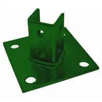 Strut Channel Fitting: 1 5/8 in x 1 5/8 in For Strut Channel Size, Green Coated, 6 Holes, Steel (MPN V645GN)