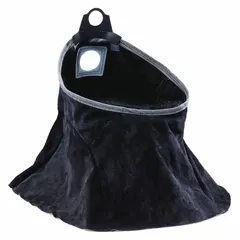 Leather shroud, black, 18 in width. Designed for use with compatible 3M headgear to protect neck and shoulders from sparks, slag, and light splatter during welding, grinding, or similar tasks.