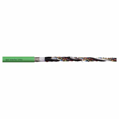 CHAINFLEX Measuring System Cable: (4) Pr 26 AWG (0.14)/(4) 20 AWG (0.50), Green - Servo Motor Feedback Cables