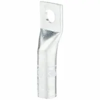Copper one-hole compression lug for terminating 300 kcmil stranded copper wire. Features a 1/2 in stud size and long barrel design. Used for permanent crimp connections in power distribution and equipment terminations