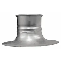 Steel bellmouth adapter hood designed for 4-inch duct diameter. Features a 4-inch inlet diameter, 9-inch hood height, and 4 1/2-inch overall length. Used in industrial dust collection and ventilation systems to reduce turbulence at duct inlets and improve airflow efficiency.