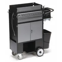FLEXCART Tool Utility Cart: Black / Silver Drawer, 37 1/2 in Wd, 14 1/2 in Dp, 45 in Ht, No Lid (MPN FC-300LENT)