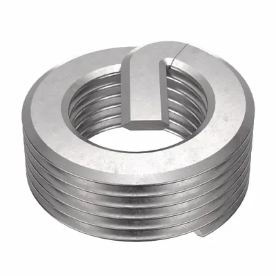 HELI-COIL Helical Insert: Tanged Tang Style, Free-Running, 3/8"-18 Thread Size, Plain - Free-Running Tanged Helical Inserts