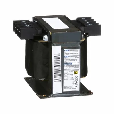SCHNEIDER Control Transformer: 600V AC, 120V AC, Plate, 300 VA - Finger-Safe, Open Core Control Transformers