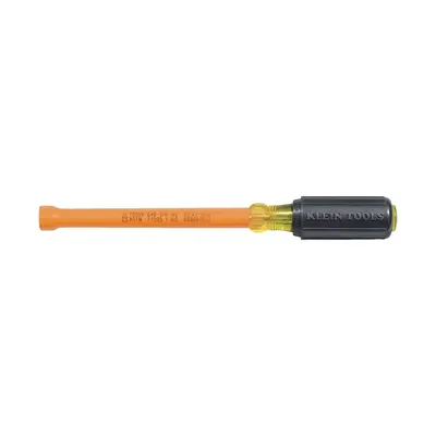 KLEIN TOOLS Hollow Round Shank Nut Driver: Straight, SAE, Without Magnetized Tip, Std - Insulated Nut Drivers