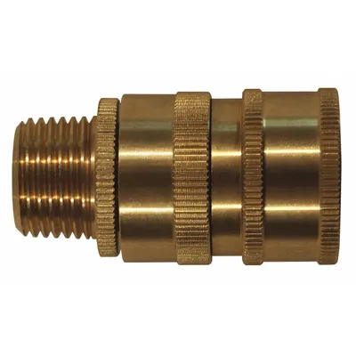 SANI-LAV Quick Connect Hose Adapter: Brass, Brass, 2 in Overall Lg - Faucet Sprayer Hose Adapters