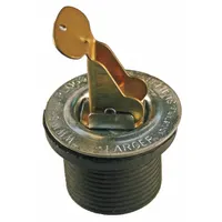 End-of-pipe closure plug for 7/8 in pipe. Neoprene plug expands to seal pipe end. Stainless steel handle and plate. Used for temporary blocking during pressure testing, maintenance, or system isolation