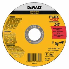 This Type 1 cut-off wheel is designed for cool cutting of carbon and stainless steel. With a ceramic construction and 24 grit, it measures 4-1/2" diameter by 0.045" thickness with a 7/8" arbor. Suitable for metal fabrication and maintenance tasks requiring efficient, clean cuts.