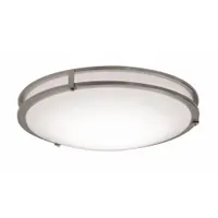 LED Flush Mount: 24 in Dia, Satin Nickel, 3 1/2 in Ht, 3,100 lm, 2700K/3000K/3500K/4000K/5000K, 35 W (MPN CAF24L5AJUDSN)