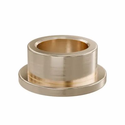 OILITE Flanged Sleeve Bearing: Bronze, SAE 841, 8 mm Bore, 11 mm OD, 6 mm Lg, -35°F to 300°F - Lubricated General Purpose Metallic Flanged Sleeve Bearings
