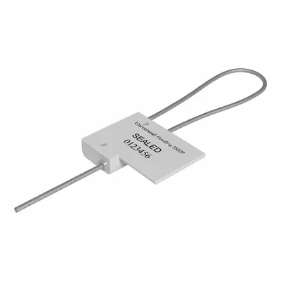 UNIVERSEAL Cable Seals: White, Steel, 12 in Cable Lg, 1/16 in Cable Dia, Sequential - Adjustable-Length Cable Seals