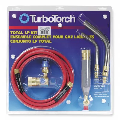 TURBOTORCH Torch Kit: Swirl Flame, External Lighter - High Output Extended Reach Hose Torches