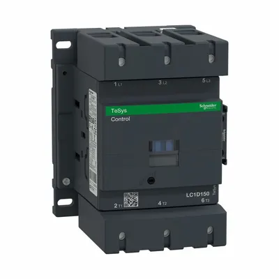 SCHNEIDER Magnetic Contactor: Non-Reversing, 3 Poles, 3NO Contacts, 150 A - Non-Reversing IEC Contactors