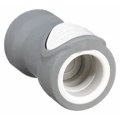 COLDER Quick Connection Coupling: Straight, 3/8 in ID Size, Barbed x Barbed, Polypropylene - Polypropylene Quick-Disconnect Tube Fittings
