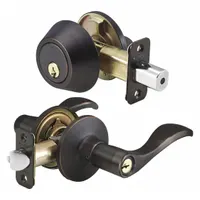 MASTER LOCK Door Locket-Deadbolt Combo: Office Lever Locksets, Bronze (MPN WLC0612PKA4S)