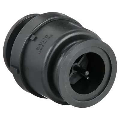 BANJO Check Valve: Poppet, Inline Valve Body, 2 in Pipe Size, Flange x Flange - Polypropylene Poppet Check Valves