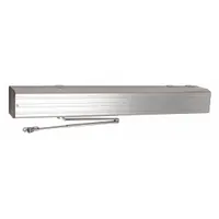 The LCN 4642-REG AL is a low energy door operator from the 4640 Series, designed for limited-traffic interior or exterior applications. It features a heavy-duty aluminum painted construction and is ADA compliant. Performance Grade 1 rated for heavy-duty use
