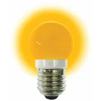 APPROVED VENDOR Compact LED Bulb: Medium Screw (E26), LED, (G) Globe, G12, 2.5 W Watt, 1800K, Amber (MPN LM40F1WE26-A)