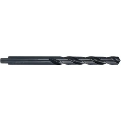 CHICAGO-LATROBE Taper Length Drill Bit: 9/32", 118° Point, Black Oxide HSS - Tang-Shank High-Speed Steel Taper-Length Drill Bits