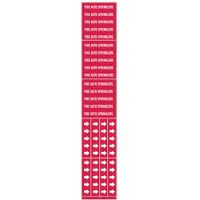 Pipe Marker: Fire Auto Sprinklers, Red, White, Fits 3/4 in and Smaller Pipe O.D., 3 Pipe Markers (MPN 7107-3C)