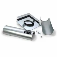 Round firestop passthrough for sealing cable penetrations through fire-rated walls and floors. Includes two mounting plates for secure installation. Measures 1 in overall height, 12 in overall length, and 3.5 in overall width
