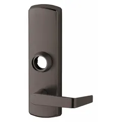 This DEXTER mechanical exit device trim is a bronze lever-style outside trim for exit push bars. It is ADA compliant and suitable for doors up to 48 inches wide. Commonly used in commercial facilities to provide secure egress operation.